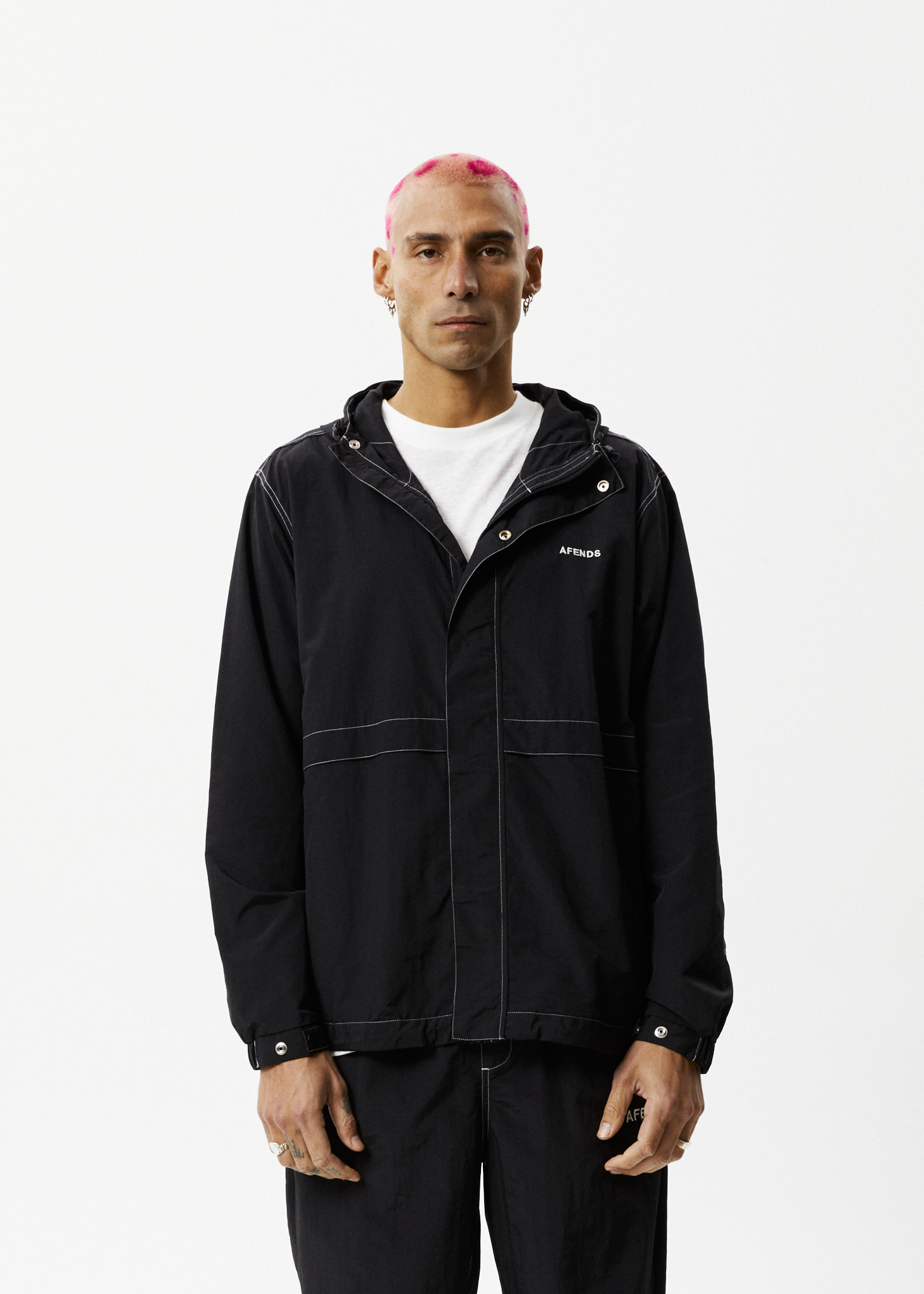 Afends Mens Liquid Space - Spray Jacket - Black 