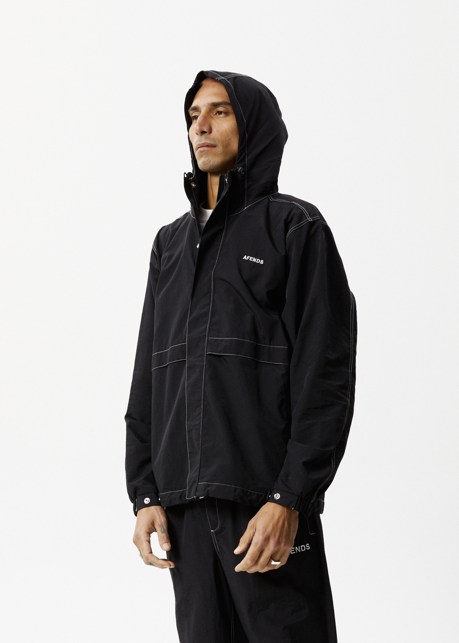 Afends Mens Liquid Space - Spray Jacket - Black 