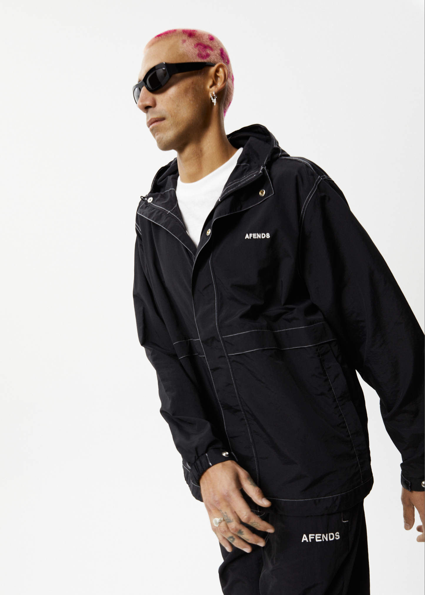 Afends Mens Liquid Space - Spray Jacket - Black 